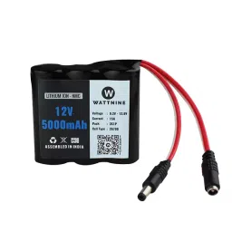 WATTNINE QC1262 5000 mAh 12 V Lithium NMC 3S1P Battery Black-14