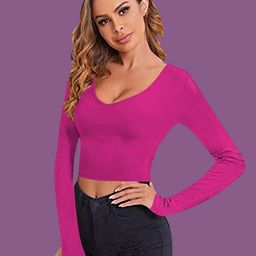 Dream Beauty Fashion Solid V-neck Fitted Crop Top-image-102