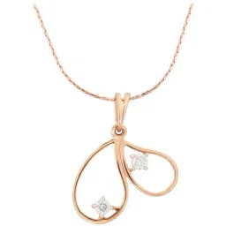 Waman Hari Pethe Jewellers 18k Rose Gold & Diamond Pendant without Chain for Women-picture-36