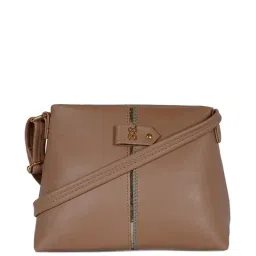 Baggit Union Brown Textured Medium Sling Handbag-image-36