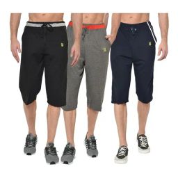 Vimal Jonney Multicolor Regular Fit Capris - Pack of 3-image-81