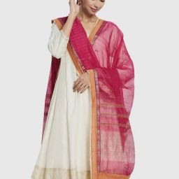 Fabindia Pink Embroidered Dupatta-image-75