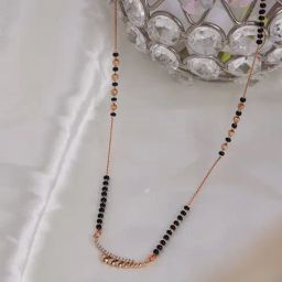 Panash Gold Plated Artificial Stones and Beads Mangalsutra-1