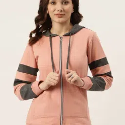 BRINNS Pink & Grey Color-Block Hoodie-picture-2