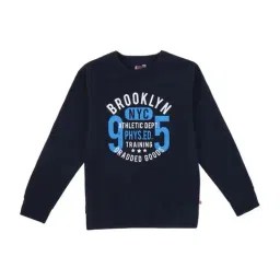 Proteens Kids Navy Cotton Printed Full Sleeves Sweatshirt-46
