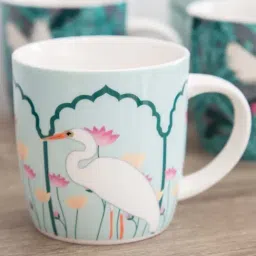 KitchenCraft Green Ceramic Barrel Mug (0.425 L) - Set of 4-42