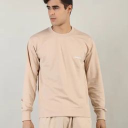Chkokko Pastel Beige Crew T-Shirt-image-55