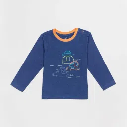 H by Hamleys Infants Boys Navy Printed Full Sleeves T-Shirt-image-26