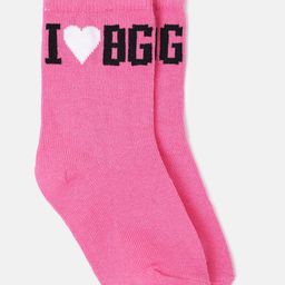 Blue Giraffe Girls Above Ankle-Length Socks-image-0
