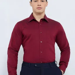 Park Avenue Spread Collar Long Sleeves Formal Cotton Shirt-image-96