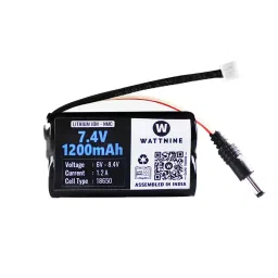 WATTNINE QC1116 1200 mAh  7.4 V Rechargeable Lithium Battery Black-17