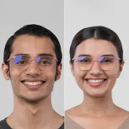 Enrico Eyewear Pink Square Unisex Eye Frames - Computer Glasses-picture-24