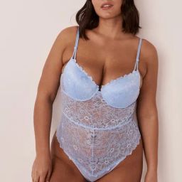 La Vie En Rose Blue Printed Teddies Babydoll-picture-17