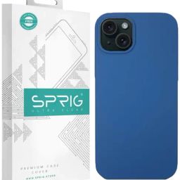 Sprig Liquid Silicone Back Cover for Apple iPhone 15 (Blue)-image-59