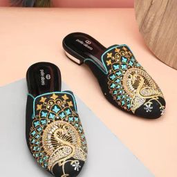 Pelle Albero Women's Black Mule Shoes-image-58