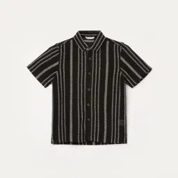 Fame Forever by Lifestyle Boys Black Striped Shirt-picture-29