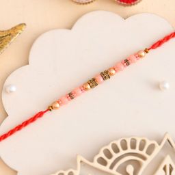 Aapno Rajasthan Beaded Rakhi With Roli Chawal & Greeting Card-image-0