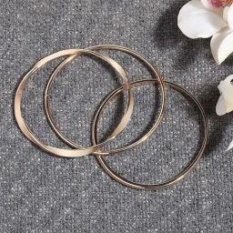 Accessorize London Women's Twist Bangles - Set of 3-image-4
