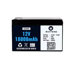 WATTNINE QC1307 18000 mAh 12.8 - 14.6 V Lithium LiFePo4 Battery  Black-45