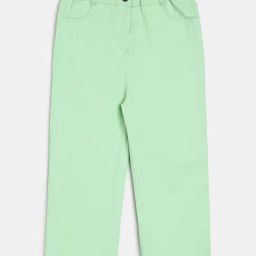 MINIKLUB Kids Light Green Solid Pants-image-74