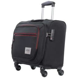 Tommy Hilfiger Taylor Dark Black Solid Soft Overnighter Trolley Bag - 45 cm-90