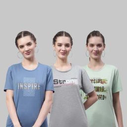 Vimal Jonney Blue & Grey Cotton Printed Sports T-Shirt - Pack Of 3-picture-10