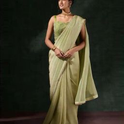Taneira Green Woven Saree With Unstitched Blouse-picture-27