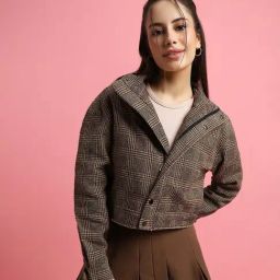 Forever 21 Brown Checks Jacket-picture-47