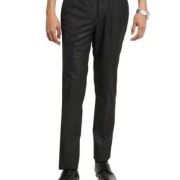 Turtle Black Slim Fit Trousers-image-76