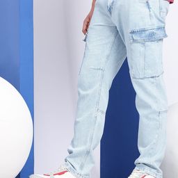 Aeropostale Men Relaxed Fit Light Fade Cargo Style Jeans-picture-39