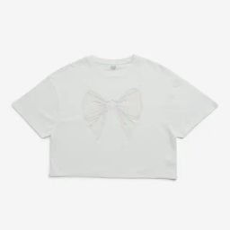Y&F Kids by Westside Off-White Bow Design Cotton T-Shirt-image-92
