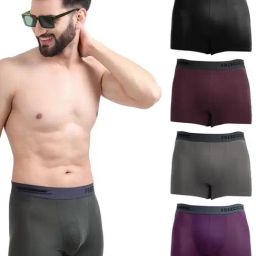 Freecultr Multi Color Modal Regular Fit Solid Trunks (Pack of 5)-picture-3