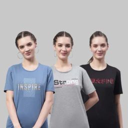 Vimal Jonney Blue & Grey Cotton Printed Sports T-Shirt - Pack Of 3-picture-38