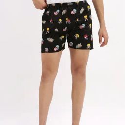 Showoff Black Slim Fit Printed Boxer-picture-46