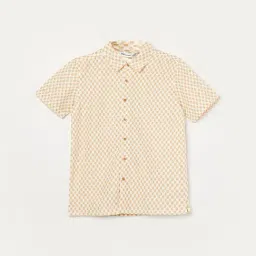 Fame Forever by Lifestyle Boys Beige Checks Shirt-picture-31