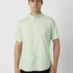 Van Heusen Green Cotton Slim Fit Shirt-picture-16