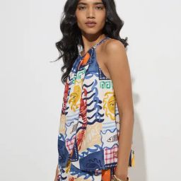 LOV by Westside Multicolour Abstract Design Cotton-Blend Top-picture-43