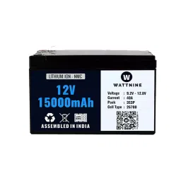 WATTNINE QC1310 15000 mAh 9.2 - 12.8 V Lithium (NMC) Battery with Enclosure Black-37