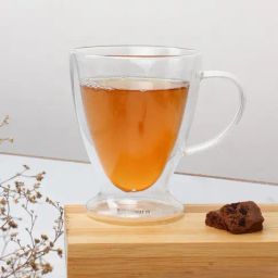 Femora Transparent Borosilicate Double Wall Coffee Cup - Set of 4 (320ml)-image-29
