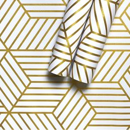 Aura White Striped Waterproof & Oil-Proof Self Adhesive Wallpaper-22