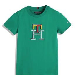 Tommy Hilfiger Kids Green Logo Regular Fit T-Shirt-picture-23