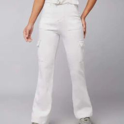 DOLCE CRUDO White Plain Jeans-image-38