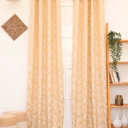 Ariana Beige Polyester 9 Ft. Long Door Curtain-image-69