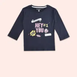 Pantaloons Junior Navy Cotton Printed Full Sleeves T-Shirt-picture-48