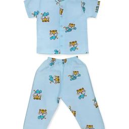 Baby Moo Kids Blue Printed Shirt Set-picture-9