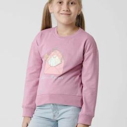 Kate & Oscar Kids Lilac Cotton Printed Full Sleeves Sweatshirt-image-17
