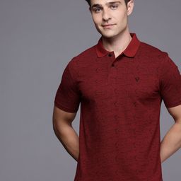 Allen Solly Printed Polo Collar Pure Cotton T-shirt-image-30