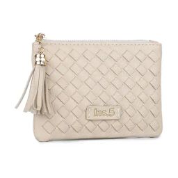 Inc.5 Beige Woven Medium Wallet image 2