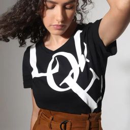 Vero Moda Black Cotton Printed T-Shirt-picture-29