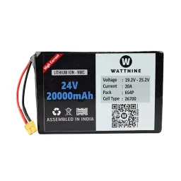 WATTNINE QC1421 20000 mAh 24 V Li-ion (NMC) Battery Black-43